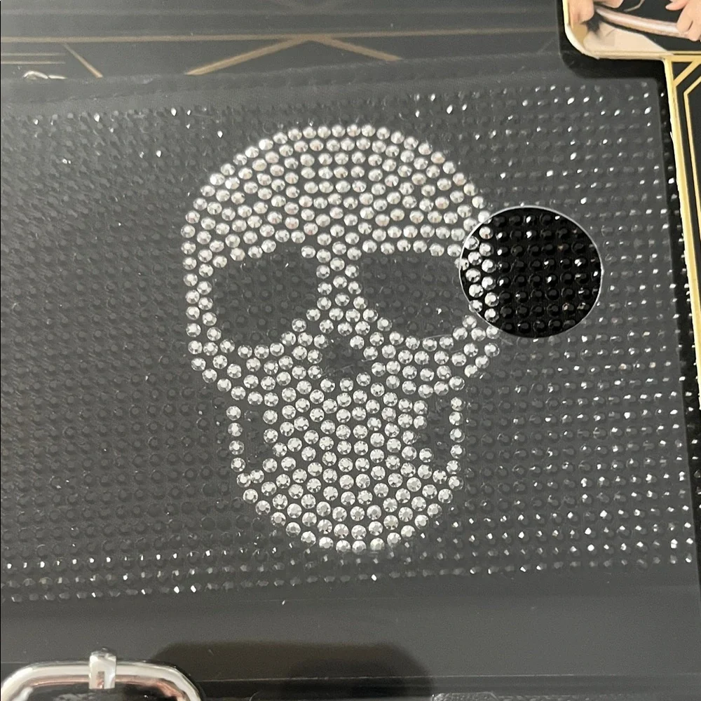 NIB! Artikl Black Crossbody Phone Strap with Skull Design